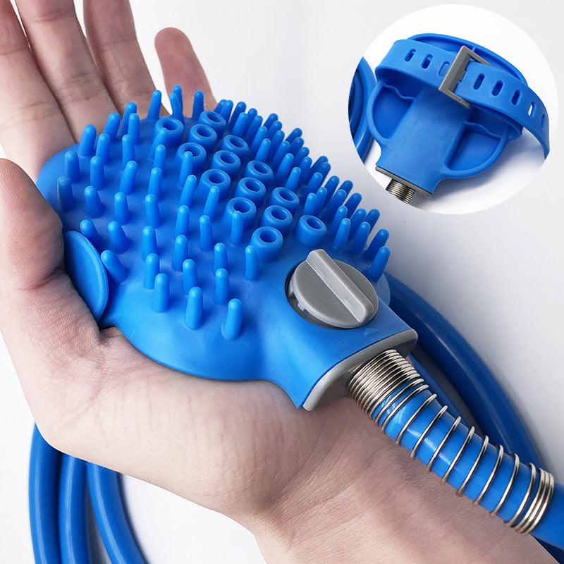 Dog Shower Sprayer & Grooming Brush for Bathing, 8.2FT Hose Pet Wash Tool