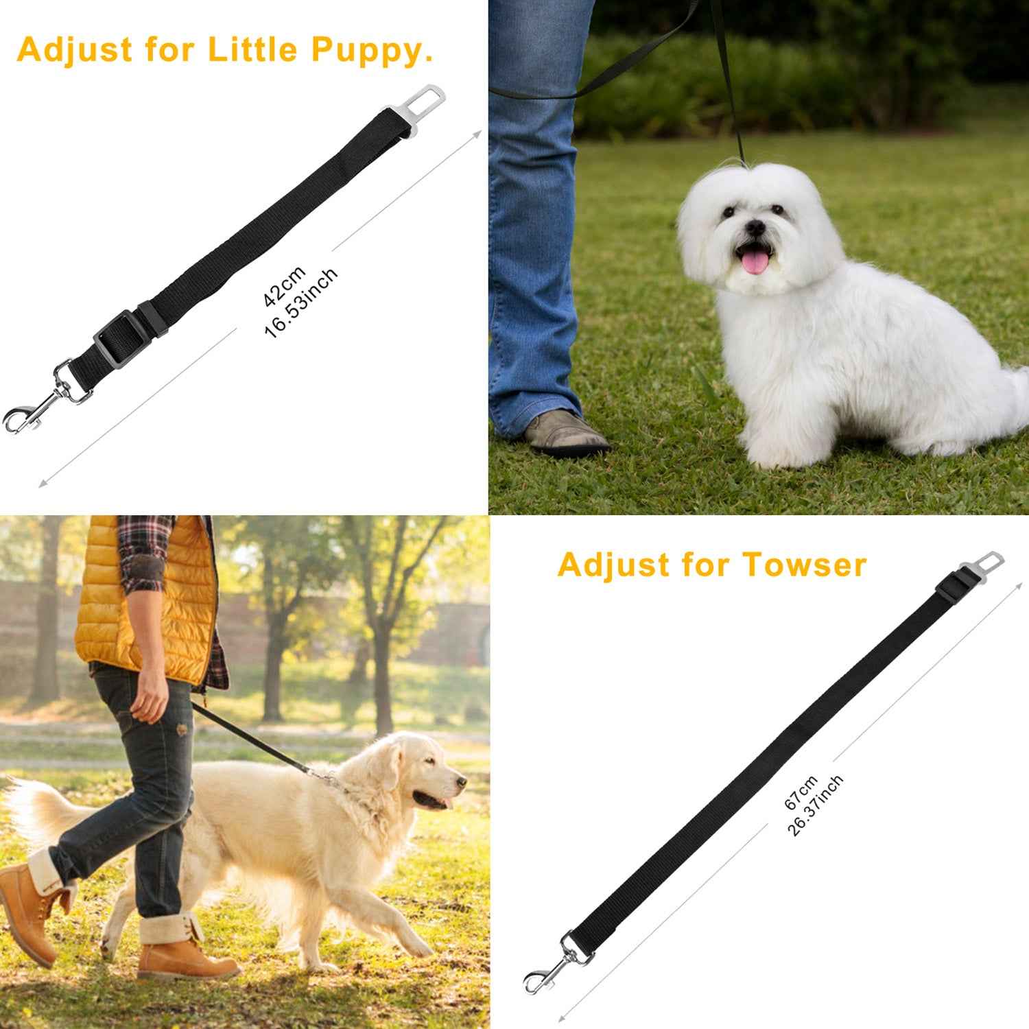 Adjustable Dog Seat Belt Leash