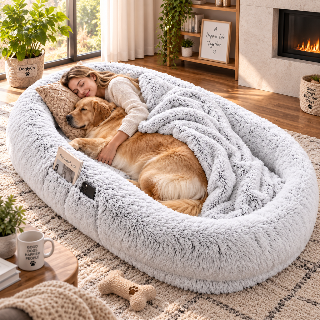 Human-Size Orthopedic Dog Bed – Cozy Bed for You & Your Dog