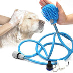 Dog Shower Sprayer & Grooming Brush for Bathing, 8.2FT Hose Pet Wash Tool